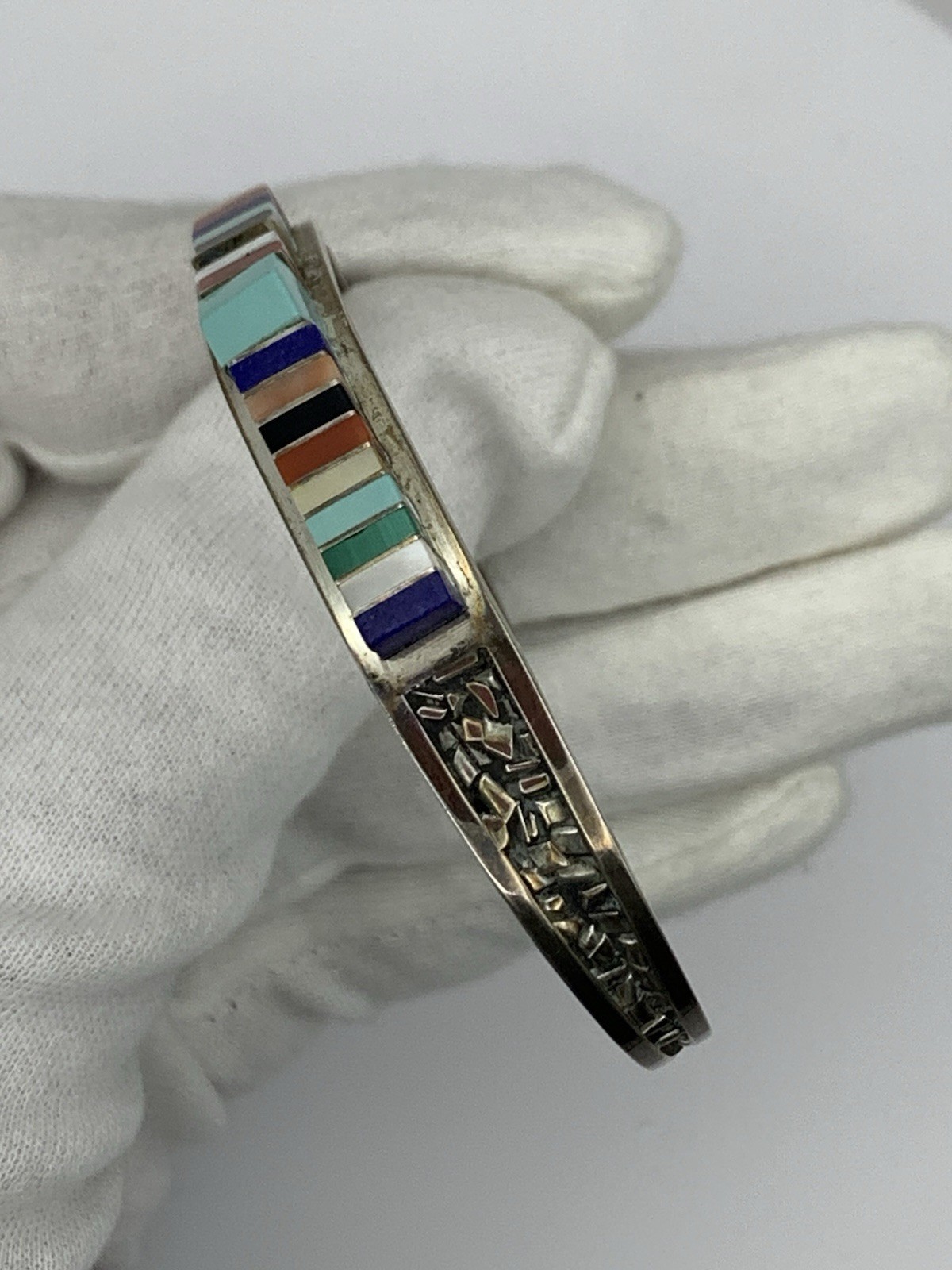 SterlingSilver Native American Multistone Bracele… - image 6