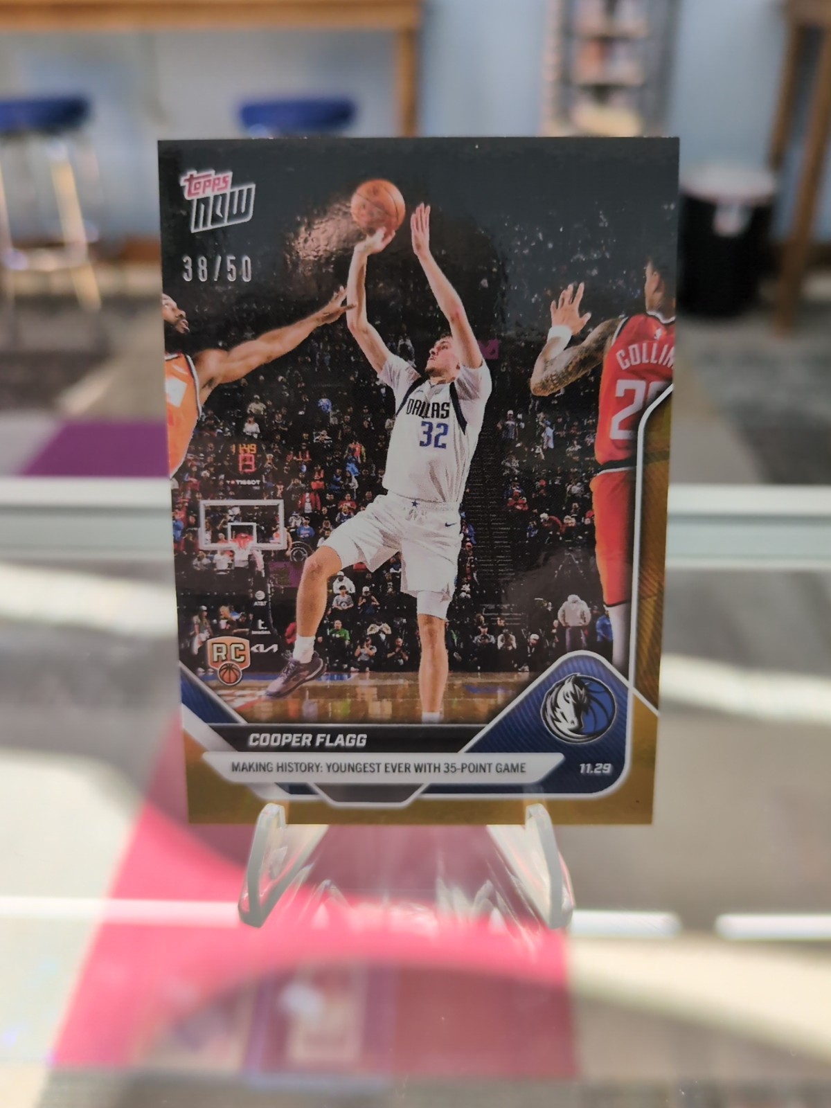 2025-26 Topps Now #67 Cooper Flagg RC Gold Foil #/50 Mavericks