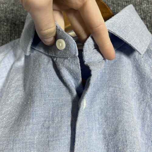 Suitsupply Shirt Mens 15 1/2 39 Brushed Egyptian Cotton Blue Tessitura Monti - Picture 11 of 18