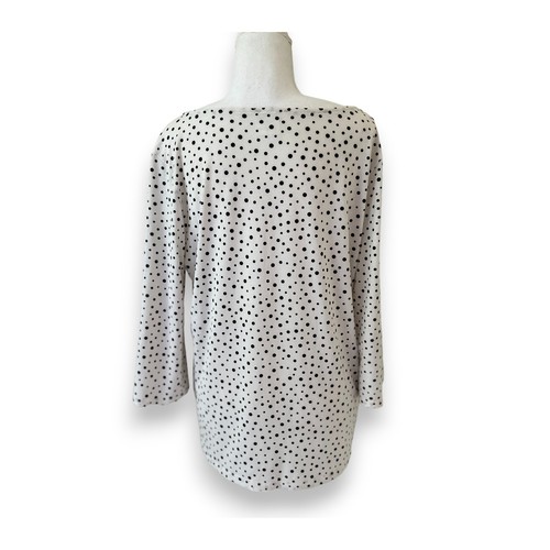 Blusa de finales de agosto con botones de madera punteada cintura atada - Talla XL - Imagen 2 de 5