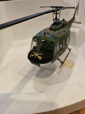 Diecast Military Helicopter Green Black Yellow Model