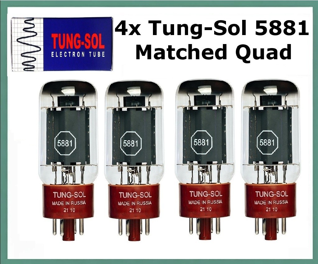 New 4x Tung-Sol 5881 | Matched Quad / Quartet / Four | Power Tubes | Free Ship