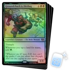 FOIL GROUNDCHUCK  DIRTBAG X4 Teenage Mutant Ninja Turtles TMT Magic MTG CARD