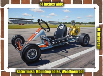 Metal Sign - 1963 Rupp Dart Go Kart Oil Painting - 14x10