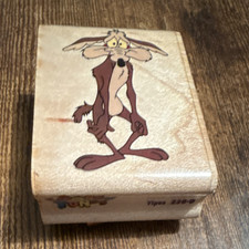 Looney Tunes Yipes 238-D Wile E. Coyote Mounted Rubber Wood Stamp