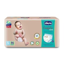Chicco Comfy-Pro Pant Style Baby Diapers Small, 36 Count