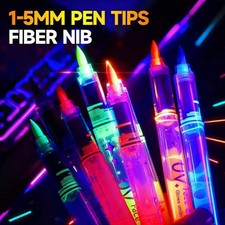 8 Glow Face Body Paint Glow In The Dark Under UV Black Light Sticks Makeup Neon
