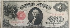 ❤️1917 $1 One Dollar US Note - Large Size RED SEAL "SAWHORSE" - Speelman/White