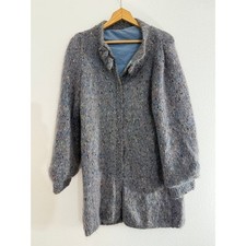 Gray Knit Cardigan Coat Women