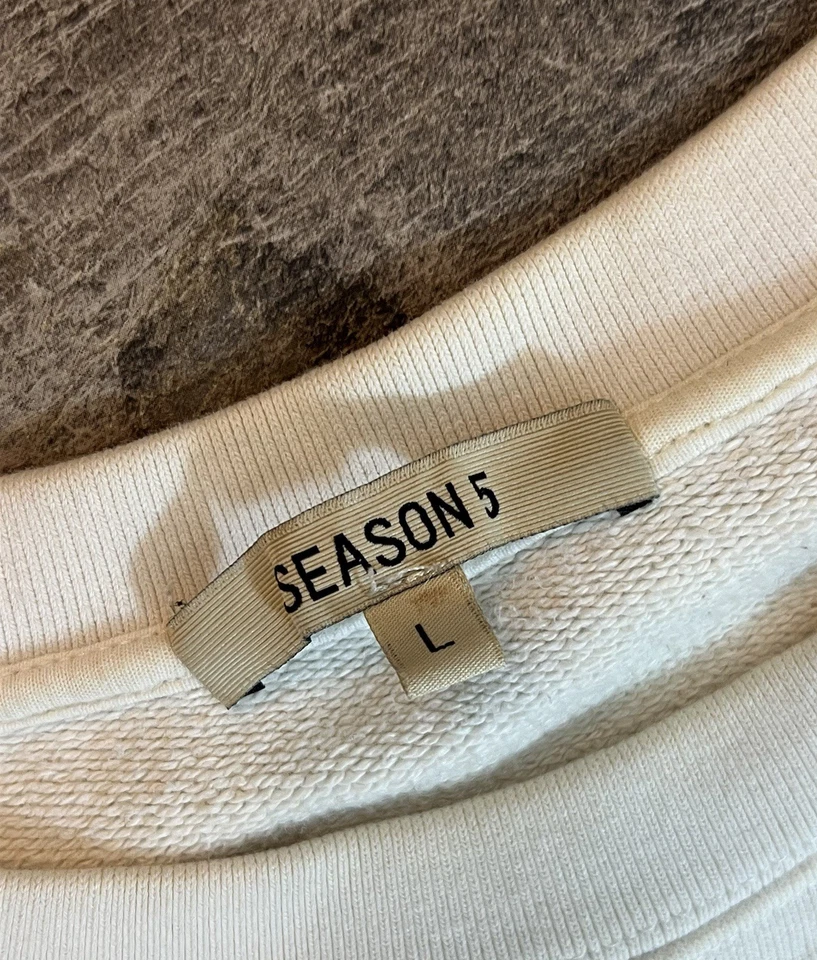 Felpa Uomo Yeezy Stagione 5 X Adidas Girocollo Graffiti Streetwear Taglia Large - Immagine 2 di 4