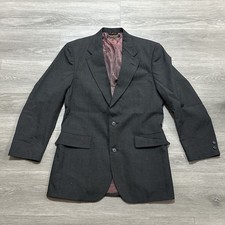 Vtg Brooks Brothers USA Made 40L Gray Blazer Coat Jacket