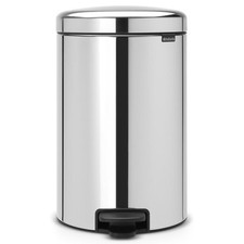 Brabantia newIcon Pedal Bin 20 Litre Plastic Bucket White Black Grey Green Taupe