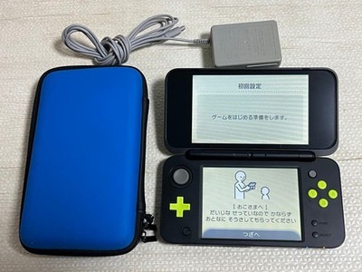 NEW Nintendo 2DS XL LL Black × Lime Handheld Console Game Region