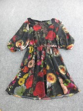 Alice + Olivia Dress Womens Size Multicolor Floral Fit Flare Short