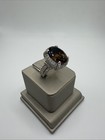 Judith Ripka Brown Smoky Quartz & CZ Cocktail Ring Size 6 — photo 2