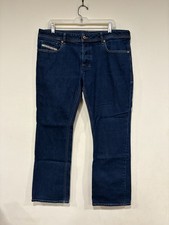 Mens Diesel Zatiny Stretch Regular Bootcut Blue Jeans 36x29 Wash 084HN