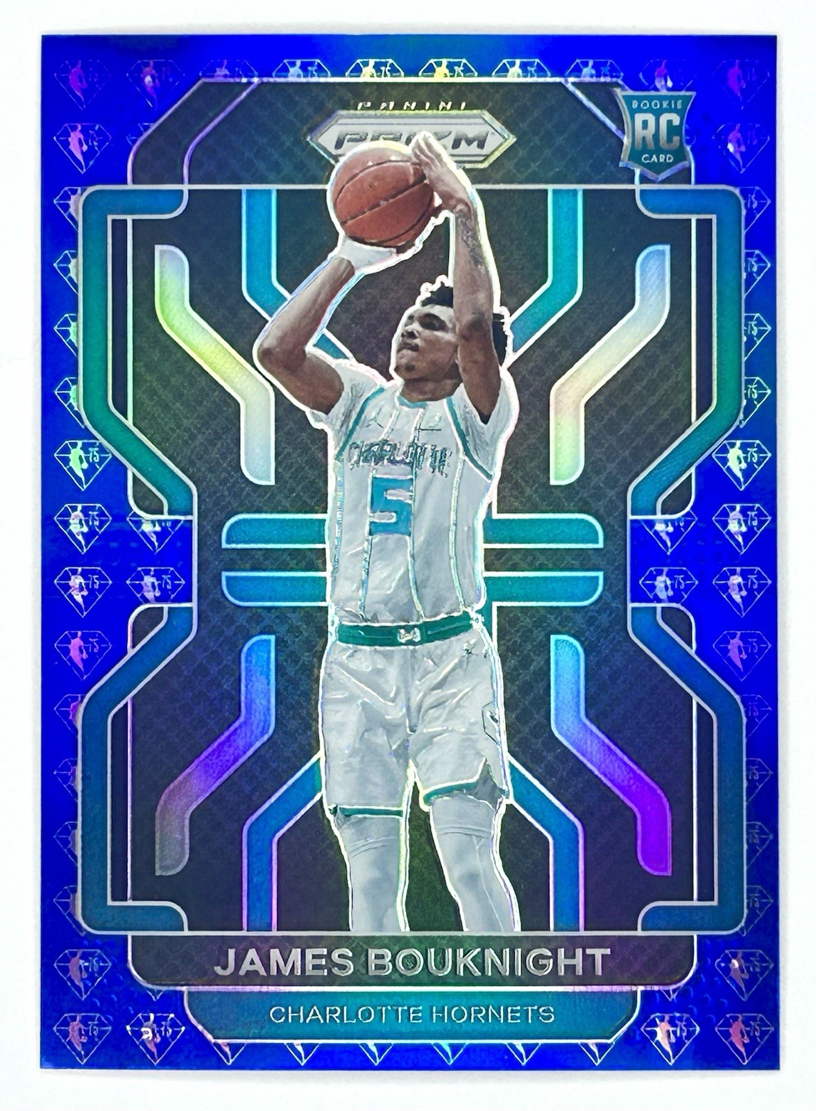 2021-22 Prizm James Bouknight Blue 75th Anniversary Rookie Refractor SSP RC #311