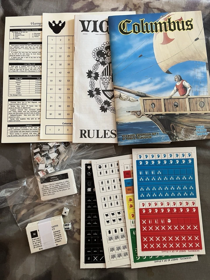 Task Force Games Viceroys & Columbus Expansion - RARE!! Unpunched! - Image 4 of 4