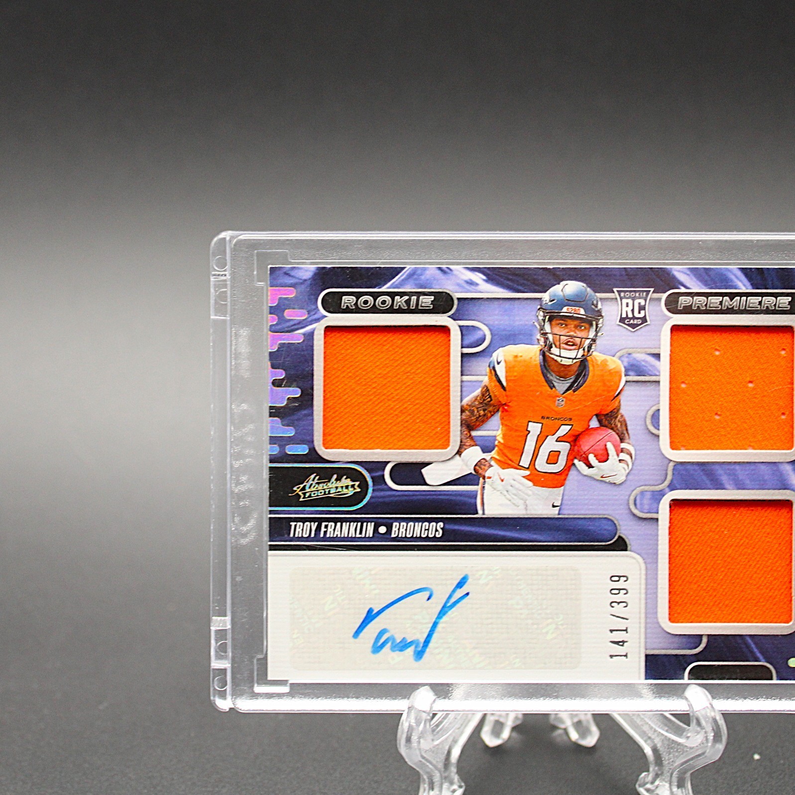 2024 Panini Absolute TROY FRANKLIN (RC) Rookie Premiere Triple Patch Auto /399 view 2