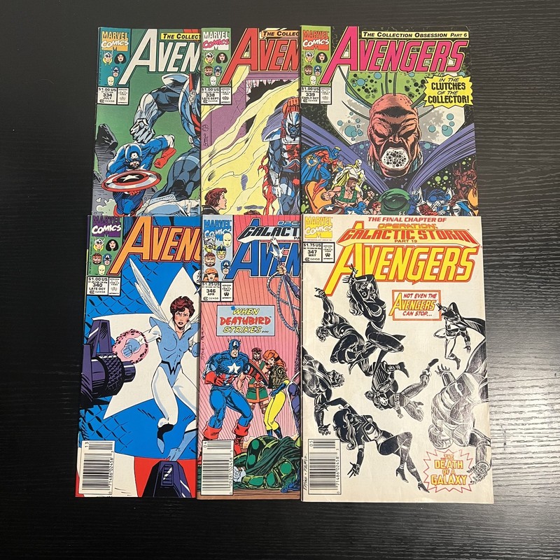 Avengers Lot #334 #338 #339 #340 #346 #347 | 6 Books | Copper Age Marvel