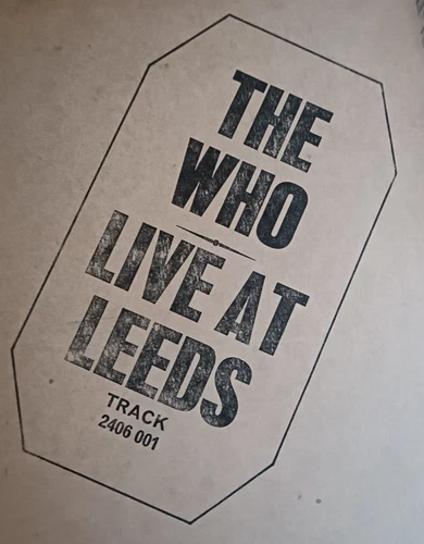 The Who LP Live At Leeds UK Track 1st Press BLACK LETTERS & COMPLETE LOVELY COPY