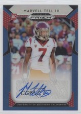 2019 Panini Prizm Draft Picks Blue Marvell Tell III #167 Auto 0c6