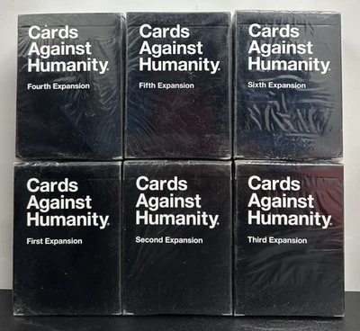 Cards Against Humanity UK Expansion Packs 1-6 Bundle (6 Packs) BRANDNEU/SEALED
