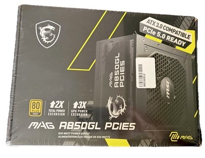 MAG A850GL PCIE5, Fully Modular Compact Gaming 850W Power Supply, 80+ Gold, A...