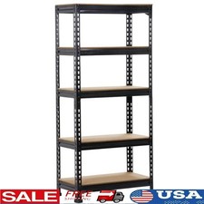 Adjustable 5-Tier Boltless Metal Storage Shelf Heavy Duty Garage Organizer Unit