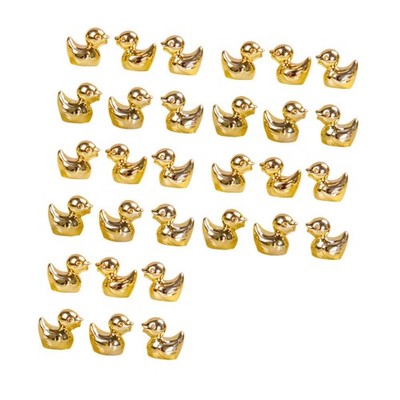 30 Pieces Mini Duck Set Gold Duck Figurines Small Decorative Accents Mini Golden