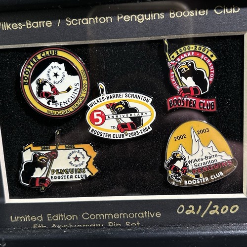 Wilkes-Barre Scranton Penguins 5th A Booster Club Pin Set 021/200 AHL Hockey WBS - Picture 2 of 10