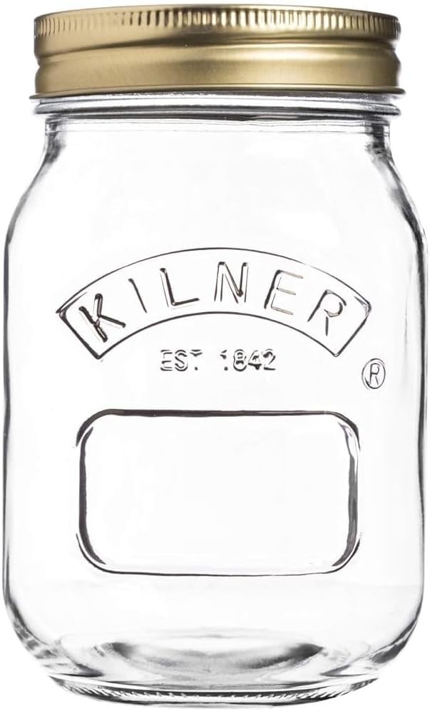 Kilner Preserve Jar 500ml Round Glass Screw Top Lid Preservation Storage New