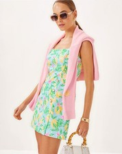 Lilly Pulitzer NWT Kalinara Skirted Romper Make Lemonade 228 Size 12,14