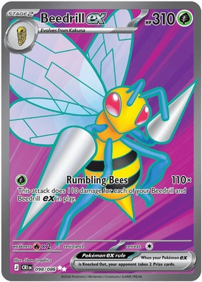 #ad Beedrill ex 098 086 ME04: Chaos Rising CRI $8.00