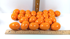 24 Pieces Wooden Fake Eggs Orange Faux Easter Eggs Crafts