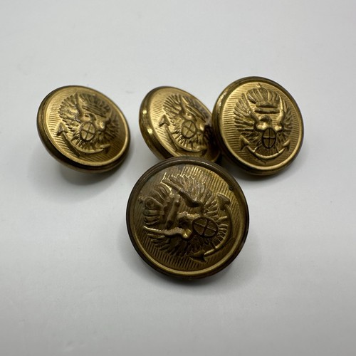VTG Jos A Bank Blazer Buttons Set Gold Brass Crown Eagle Men's Lot Of 4