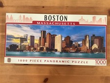 Boston Massachusetts 1000 Piece Panoramic Jigsaw Puzzle, 13x39