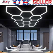 14Hex Hexagon LED Lighting Car Detail Retail Garage Showroom Gym Honeycomb Light