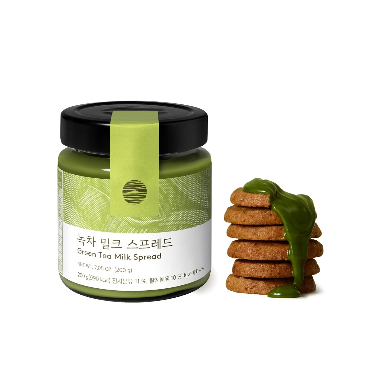Milk Spread (7.05 Oz, 200g), Made Of Finest Matcha From Jeju