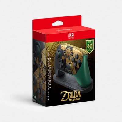 Presale Nintendo Switch 2 Pro Controller The Legend of Zelda 40th Anniv w/ stand