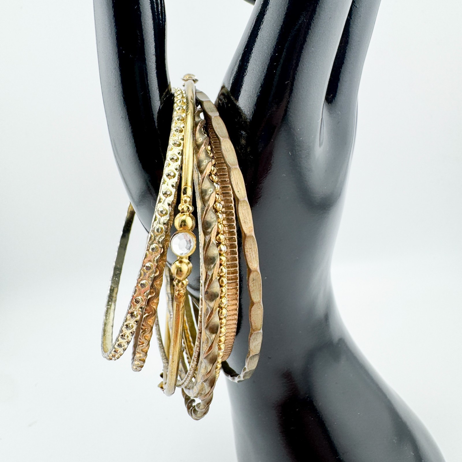 Vintage Mixed Stackable Bangle Bracelet Set Gold … - image 6