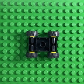 Lego Duplo Car Base 2X4 Black Yellow wheels 10805 10842 10823 10813 10835 10907