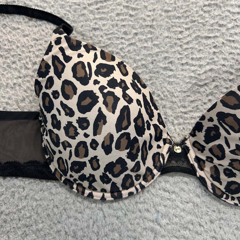 Chantelle Bra 34C Camiseta Sujetador 12G2 Confort Flex Forrado Con Aros Leopardo Cheatah Foto 2 de 4
