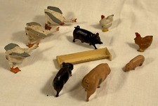 Lot of Vintage Britains Ltd England Lead Farm Animals Pigs Chickens Geese