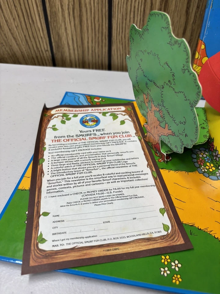 Vintage 1983 Smurf Pop-Up Playset Play Village,  Set #5165 - Image 4 of 4