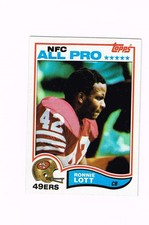 Ronnie Lott 1982 Topps Rookie Football Card #486 San Francisco 49ers HOF. rookie card picture