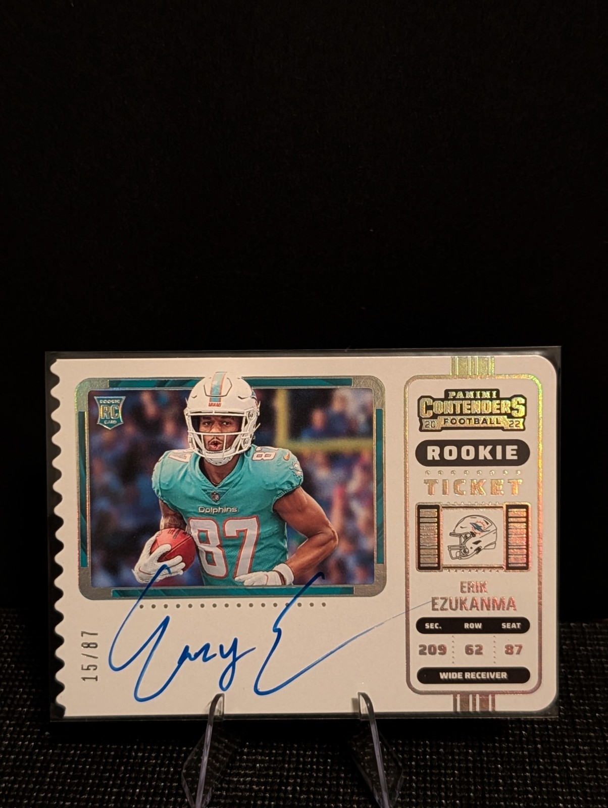 Erik Ezukanma Panini Contenders #116 Variation Autograph Ticket Stub