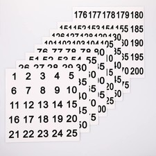 1 to 200 Vinyl Consecutive Number Stickers 2-inch Square Self Adhesive Labels...
