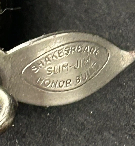 Señuelo de pesca vintage Shakespeare Slim Jim madera EE. UU. Foto 4 de 4