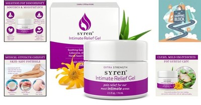 Intimate Relief Gel with 4% Lidocaine, 2.5 oz, Unscented, Water